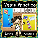 EDITABLE Name Practice Activity for Spring Kites