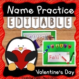 EDITABLE Name Practice Activity for Valentine's Day