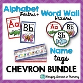 EDITABLE Name Tags + Alphabet Posters + Word Wall Headers 