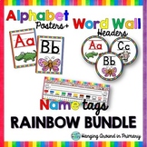 EDITABLE Name Tags + Alphabet Posters and Word Wall Header