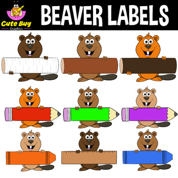 Preview of EDITABLE Name Tags / Name labels - Beaver Theme | Classroom Decor