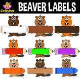 EDITABLE Name Tags / Name labels - Beaver Theme | Classroom Decor