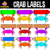 EDITABLE Name Tags / Name labels - Crab Theme | Classroom Decor