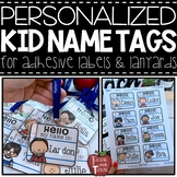 EDITABLE Name Tags for Adhesive Labels and Lanyard Necklac