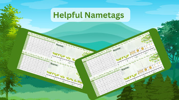 Preview of EDITABLE Nature Name Tag