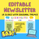 EDITABLE Newsletter Templates  | Seasonal & THEMED! | Goog