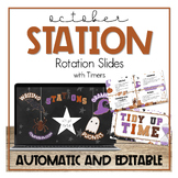 EDITABLE October Station Rotation Slides with Timers