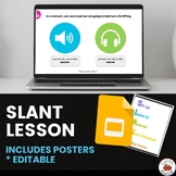EDITABLE! Open & Go SLANT Lesson | Slides + Posters