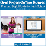 rubric for oral presentation high school