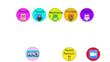Preview of EDITABLE Owl Themed Schoology/Google Classroom Buttons