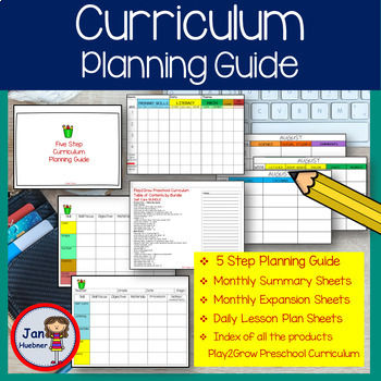 Preview of EDITABLE PRESCHOOL Curriculum Planning Guide ALL YEAR