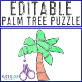 EDITABLE Palm Tree Craft | Beach Theme Activity or Classro