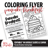 EDITABLE Pancake Breakfast Fundraiser Flyer Template | Goo