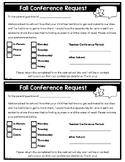 EDITABLE Parent Conference Request Form