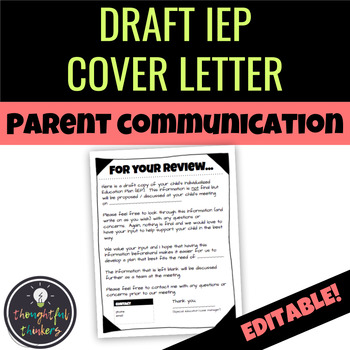 draft iep cover letter