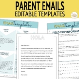 EDITABLE Parent Email Templates and Forms for Back to School