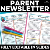EDITABLE Parent Newsletter Template Spanish Back to School