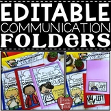 EDITABLE Parent-Teacher Communication Folder Covers, Label