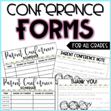 EDITABLE Parent-Teacher Conference Forms and Sign-in Sheet