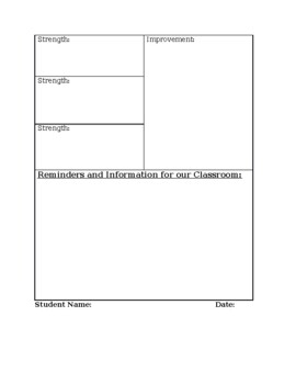 Preview of EDITABLE  Parent Teacher Conference Sheet