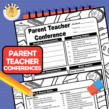 Preview of EDITABLE!! - Parent Teacher Conferences - Planning Sheet - 3 Versions!