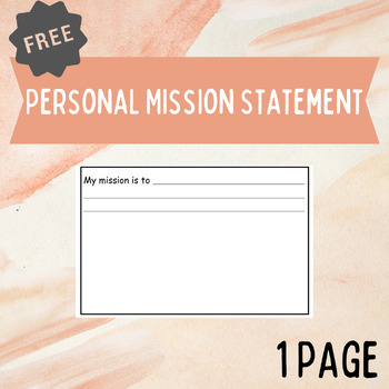 EDITABLE Personal Mission Statement by TeachingLifeSimpler | TPT