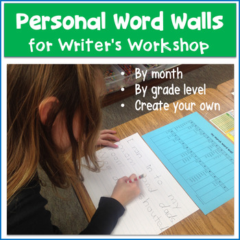 Preview of EDITABLE Personal Word Walls for Writer's Workshop | Portable Word Wall Template