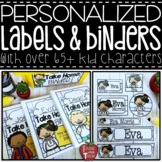 EDITABLE Personalized Kid Classroom Labels and Take Home B