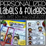 EDITABLE Personalized Kid Classroom Labels and Take Home F