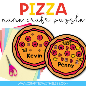 EDITABLE Pizza Name Activities, Editable Name Craft, Name Puzzle