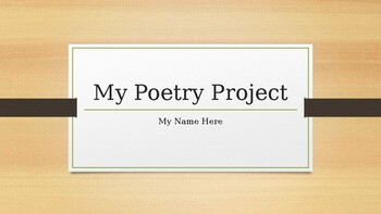 Preview of EDITABLE Poetry Project Digital/PPT