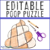 EDITABLE Poop Puzzle | Create your own FUN Activity on Any