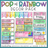 EDITABLE Pop of Rainbow Decor Pack
