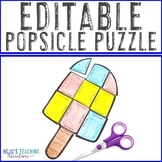 EDITABLE Popsicle Craft Template | Great for an Summer or 