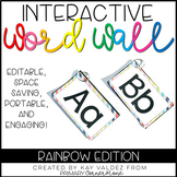 Portable Word Wall-Interactive Word Wall-EDITABLE (Rainbow)