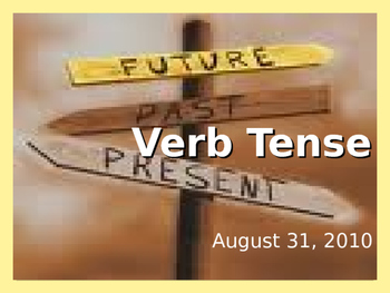 Preview of EDITABLE PowerPoint on Verb Tense