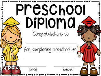 editable preschool graduation certificates pre k tk vpk kinder