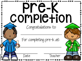 editable preschool graduation certificates pre k tk vpk kinder