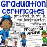 EDITABLE Preschool Graduation Certificates (Pre-K, TK, VPK