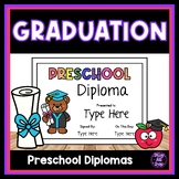EDITABLE Preschool Diplomas | Graduation Certificates for 