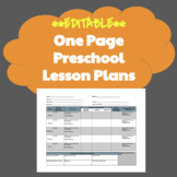EDITABLE - Preschool Weekly Lesson Plan Template