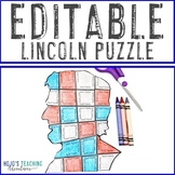 EDITABLE President Lincoln Puzzle - Create your own activi