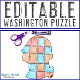 EDITABLE President Washington Puzzle - Create your own Pre