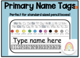 EDITABLE Primary Name Tag for Pencil Supply Box