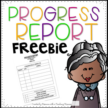 Preview of EDITABLE Progress Report FREEBIE