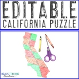 EDITABLE Puzzle for California Regions, Math, ELA, or OTHE