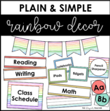 EDITABLE Rainbow Classroom Decor