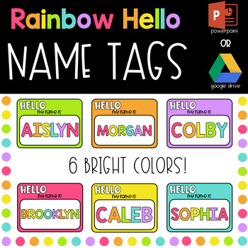 Rainbows Name Labels for Kids: Personalized Name Tags