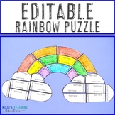 EDITABLE Rainbow Craft | Make Your Own Spring Activities f
