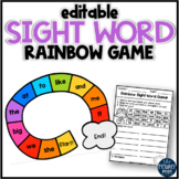 EDITABLE Rainbow Sight Word Game